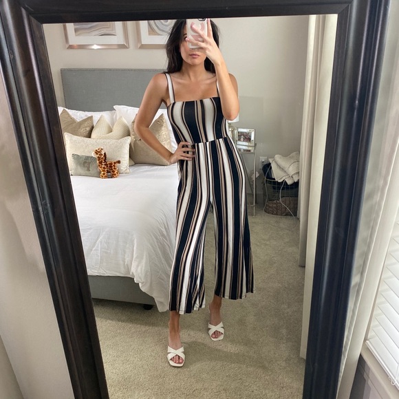 Topshop Pants - VINTAGE Soft Striped Jumpsuit